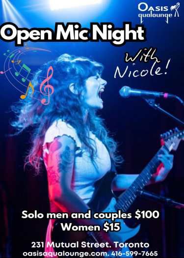 Open Mic Night (with host Nicole!) - Sun April 13, 2025 @1pm-3am