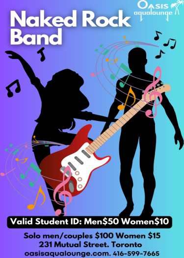 Naked Rock Band - Mon April 14, 2025 @1pm-3am
