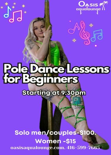 Pole Dance Lessons - Thurs May 15, 2025 1pm-3am
