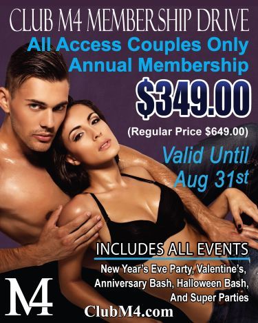 Club M4 VIP Couples All Access Membership On Sale Now! Start Saving Money!