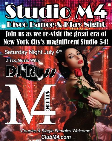 Studio M4 Disco Dance & Play Night Saturday July 4th