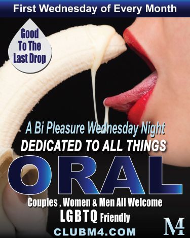 Bi Pleasure Wednesday Presents Oral Pleasures July 1st