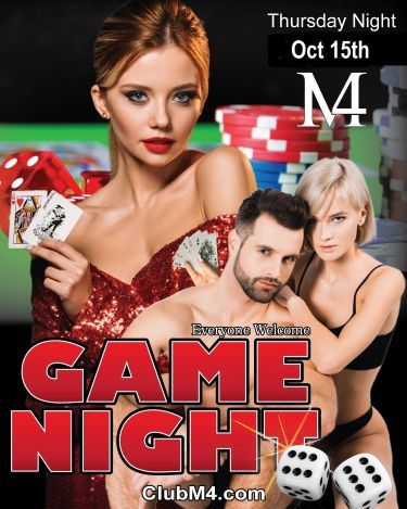 Game Night and Cougar Night Together Thursday Evening Oct 15th Hosted by Kate & ...